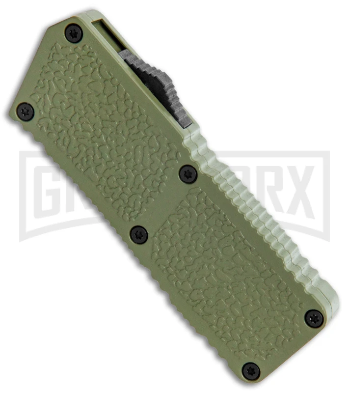 Lightning Fireball OD Green D/A OTF Automatic Knife - Tanto Black Plain - Image 2