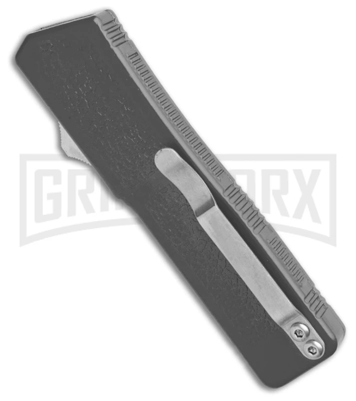 Lightning Gray D/A OTF Automatic Knife - Tanto Black - Image 3