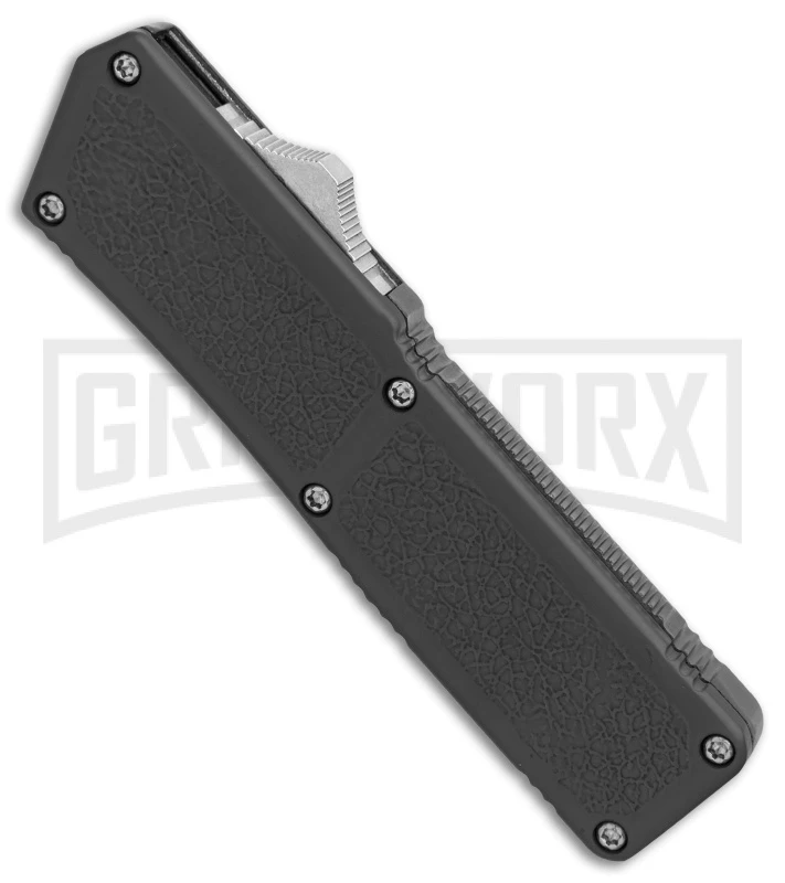 Lightning Gray D/A OTF Automatic Knife -Two-Tone Plain - Image 3