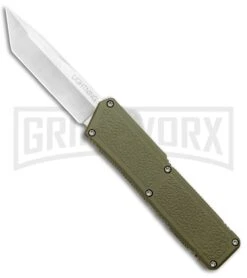 Lightning OD Green D/A OTF Automatic Knife - Tanto Satin