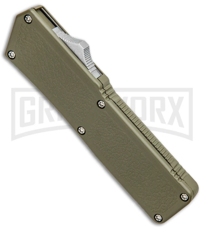 Lightning OD Green D/A OTF Automatic Knife - Tanto Black Serr - Image 2