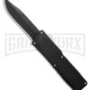 Lightning Black Aluminum OTF Automatic Knife - Black Plain