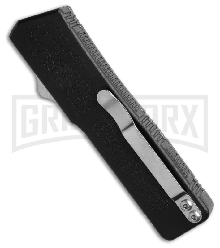 Lightning Black Aluminum OTF Automatic Knife - Black Plain - Image 2