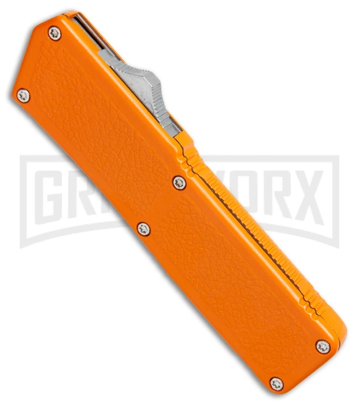 Lightning Orange D/A OTF Automatic Knife - Black Serr - Image 2