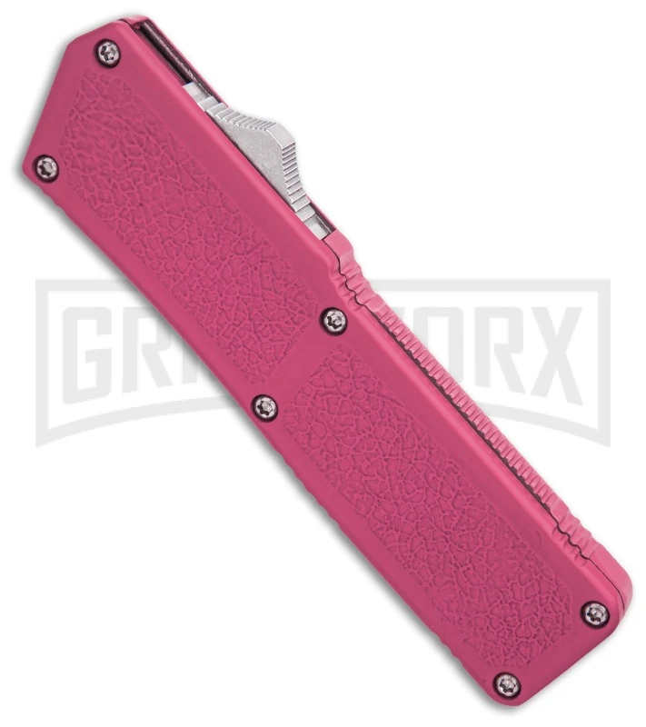 Lightning Pink D/A OTF Automatic Knife - Dagger Two-Tone - Image 2