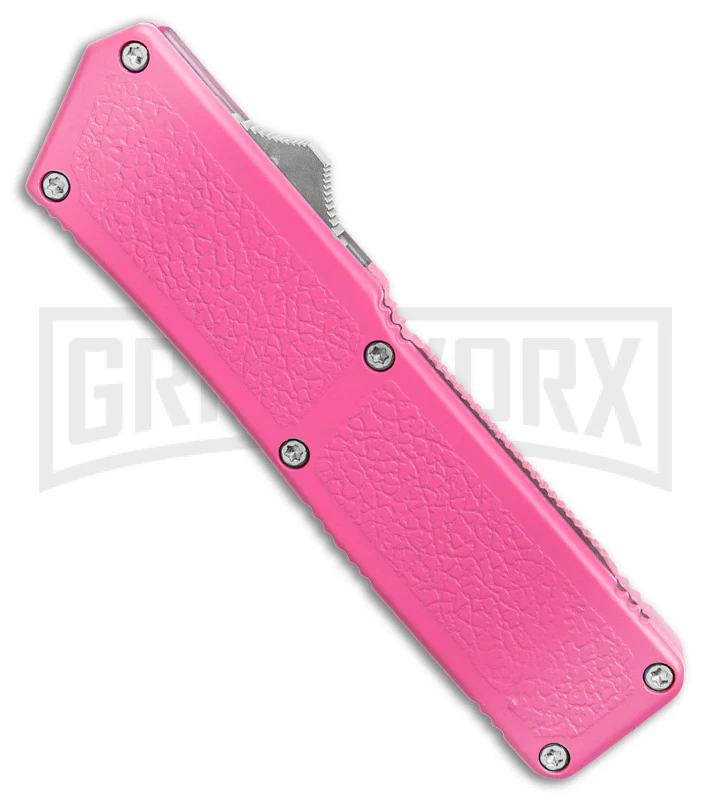 Lightning D/A OTF Automatic Knife Pink Tanto - Two Tone Plain - Image 2