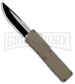 Lightning Tan D/A OTF Automatic Knife - Two-Tone Plain
