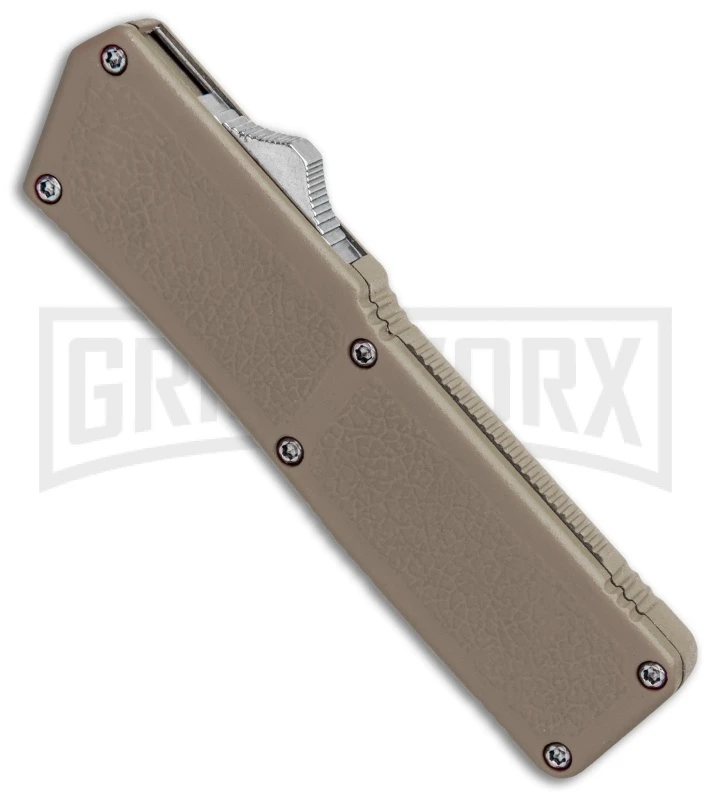 Lightning Tan D/A OTF Automatic Knife - Two-Tone Serr - Image 2