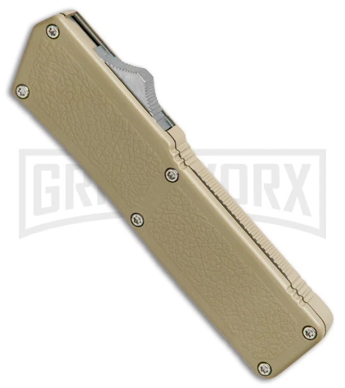 Lightning Tan D/A OTF Automatic Knife - Dagger Black - Image 2