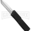 Lightning Black D/A Tanto OTF Automatic Knife - Satin Serr