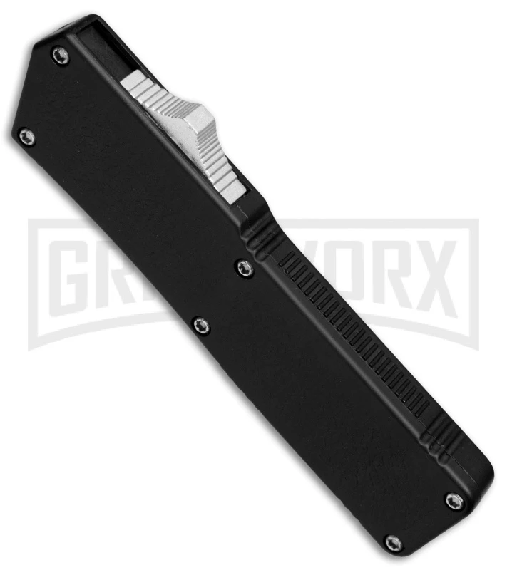 Lightning Black D/A Tanto OTF Automatic Knife - Satin Serr - Image 2
