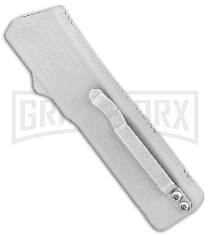 Lightning White D/A OTF Automatic Knife - Two-Tone Serrated 4TH18 - Image 2