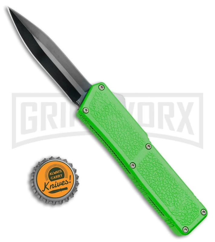 Lightning Zombie Edition Green D/A OTF Automatic Knife - Dagger Black Plain - Image 4