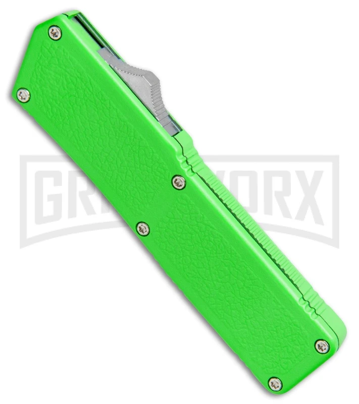 Lightning Zombie Edition Green D/A OTF Automatic Knife - Dagger Black Plain - Image 2