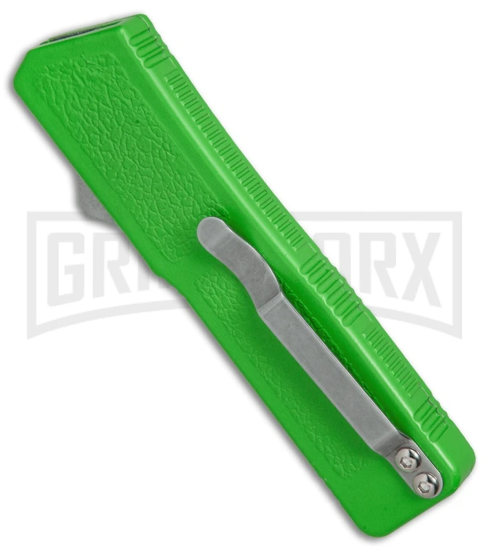Lightning Zombie Edition Green D/A OTF Automatic Knife - Black Serr - Image 2