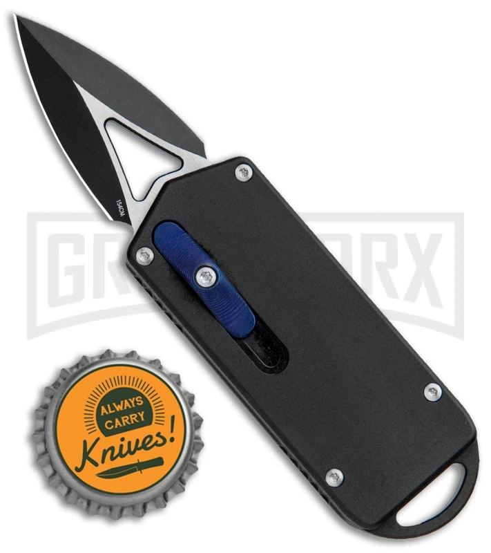 M3 Tactical Tech Rogue Black Aluminum D/A OTF Automatic Knife - Black Plain - Image 5