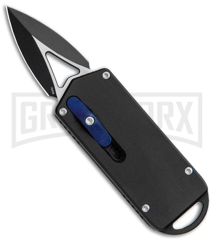 M3 Tactical Tech Rogue Black Aluminum D/A OTF Automatic Knife - Black Plain