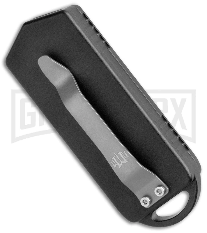 M3 Tactical Tech Rogue Black Aluminum D/A OTF Automatic Knife - Black Plain - Image 3