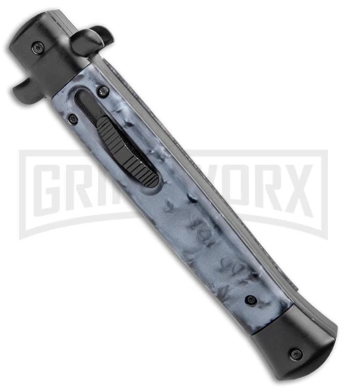 Mago 11" Black Smoke Abyss Stiletto OTF Automatic Knife - Dagger W/o Clip - Image 2