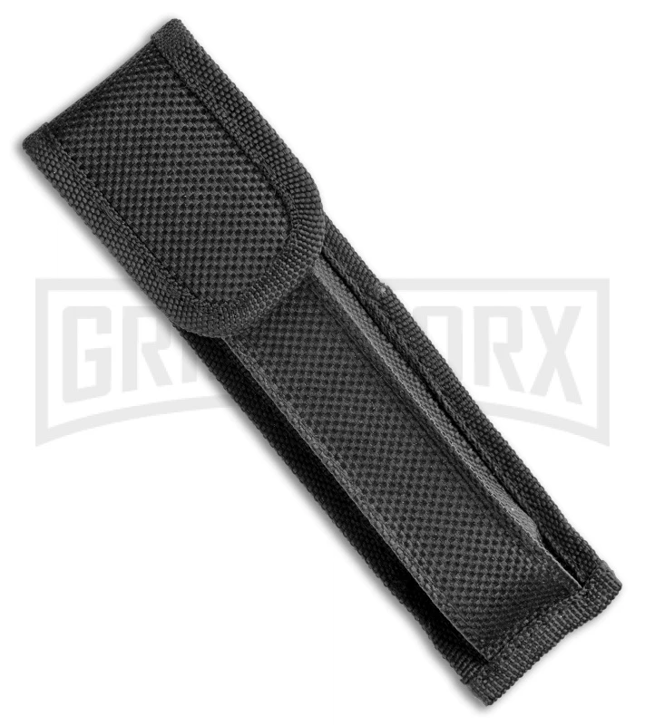 Mago 11" Blue/Black Italian Stiletto OTF Automatic Knife - Dagger Satin - Image 4