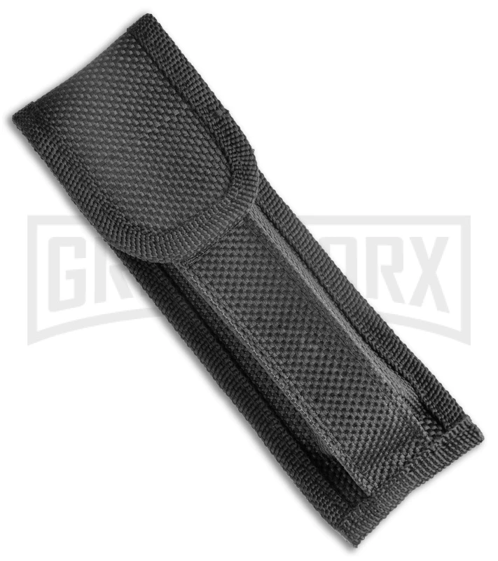 Mago 9" Black Acrylic Italian Stiletto OTF Automatic Knife - Gold Bayonet - Image 4