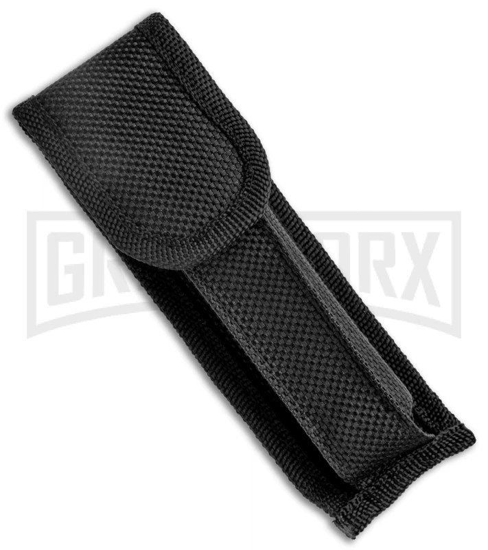 Mago 9"Italian Stiletto Black OTF Automatic Knife Black Acrylic (3.8" Satin) - Image 4