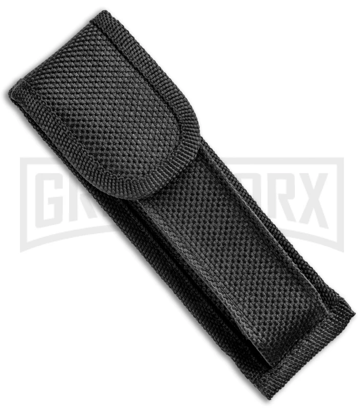 Mago 9" Blue Marble Italian Stiletto OTF Automatic Knife - Satin Plain - Image 4