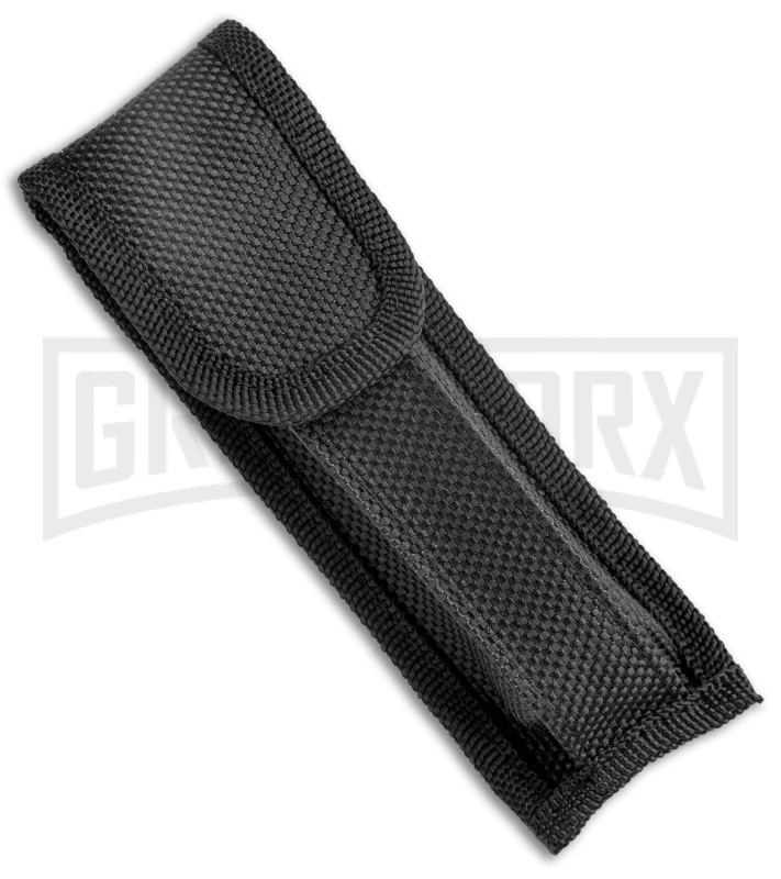 Mago 9" Sim Ivory Italian Stiletto OTF Auto Knife Satin Bolsters - Satin Bayonet - Image 4