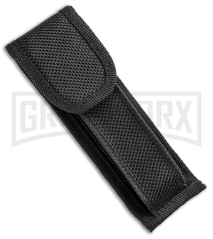 Mago 9" White Marble Italian Stiletto OTF Auto Bayo - Satin Plain - Image 4