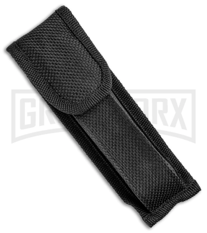 Mago 9" Yellow Marble Italian Stiletto OTF Automatic Knife - Dagger Satin - Image 4