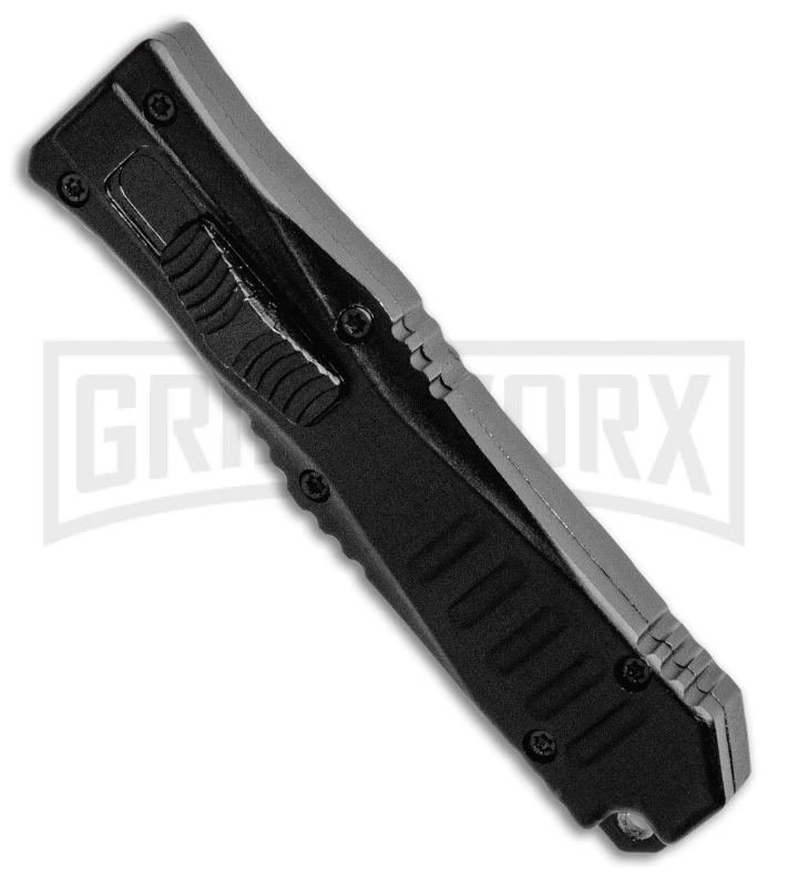 Mini Marvel Black HL OTF Automatic Knife - Black Tanto Blade - Image 2