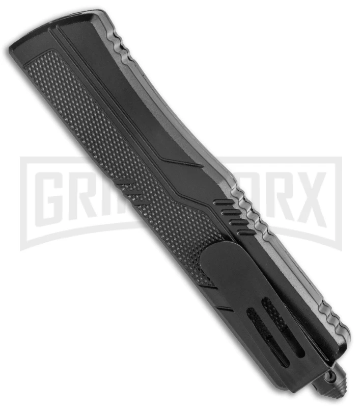 Cytron OTF Textured Black Automatic Tanto Knife - Two-Tone Plain - Image 3