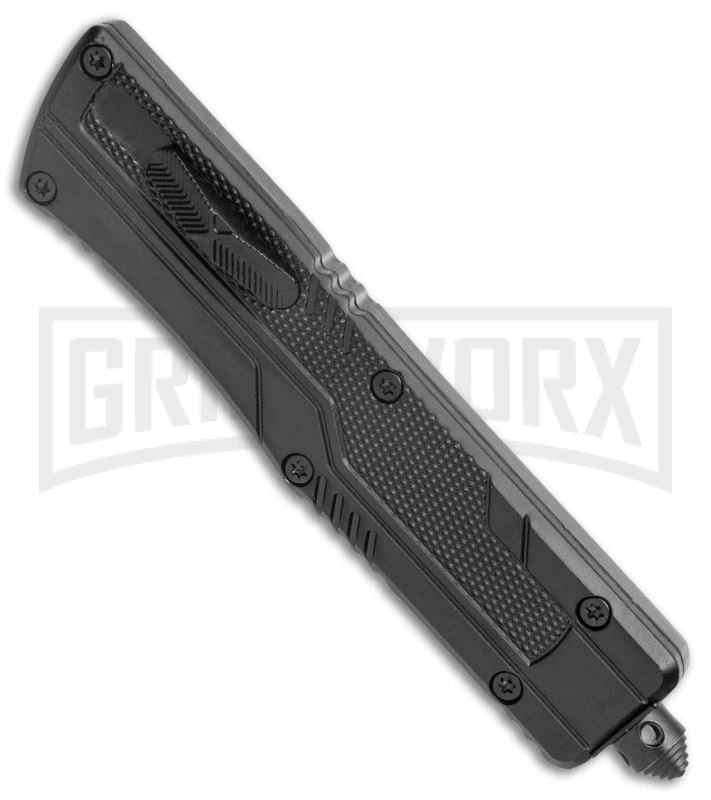 Cytron OTF Textured Black Automatic Tanto Knife - Two-Tone Plain - Image 2