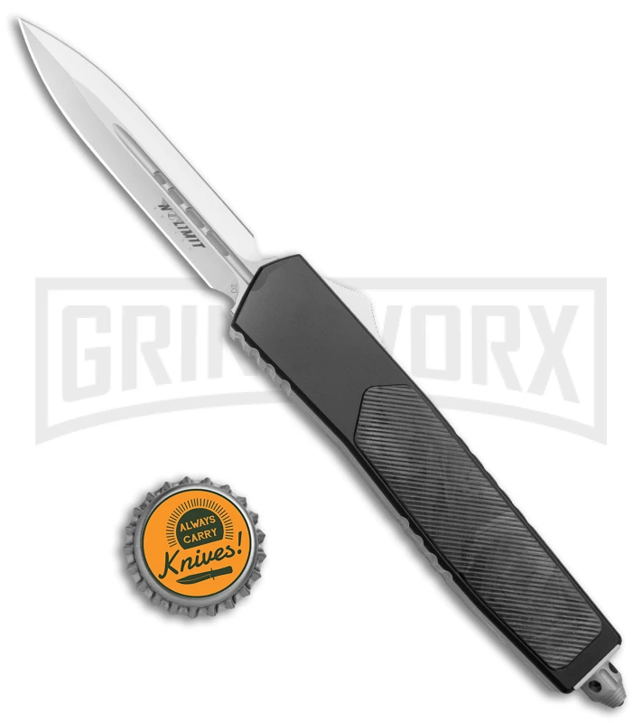 No Limit Knives Instigator Black OTF Automatic Knife - Satin Dagger Plain - Image 5