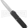 No Limit Knives Stinco Black OTF Automatic Knife - Dagger Satin Plain