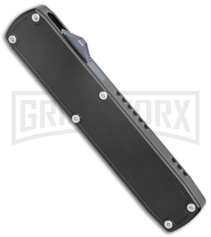 No Limit Knives Stinco Black OTF Automatic Knife - Satin Plain - Image 2