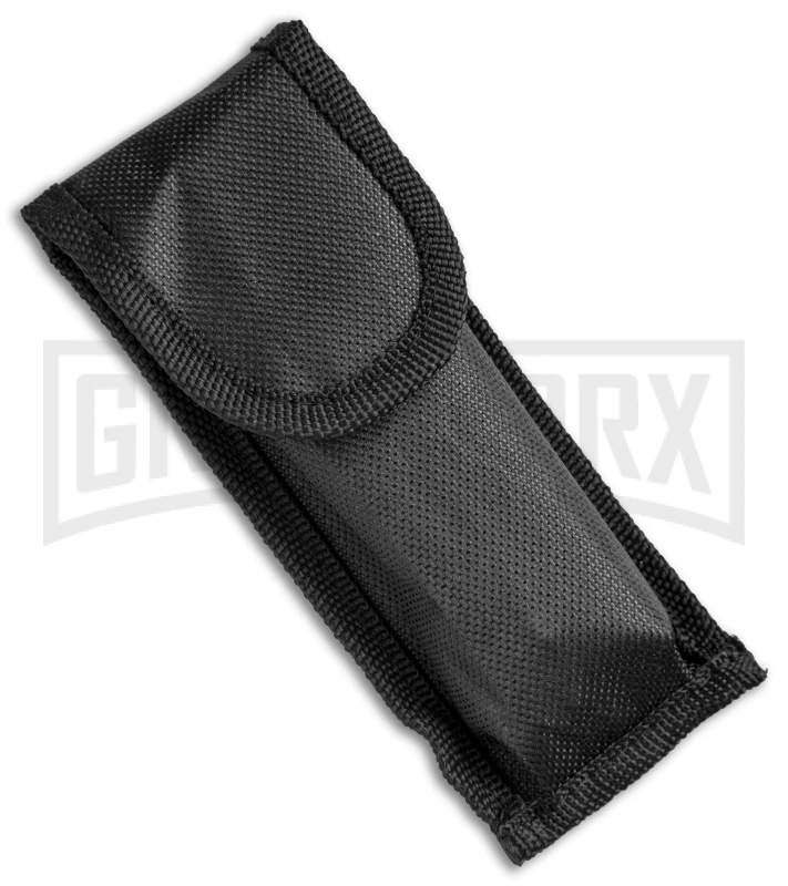 Panther Drop Point Black OTF Automatic Knife - Two Tone Plain - Image 4