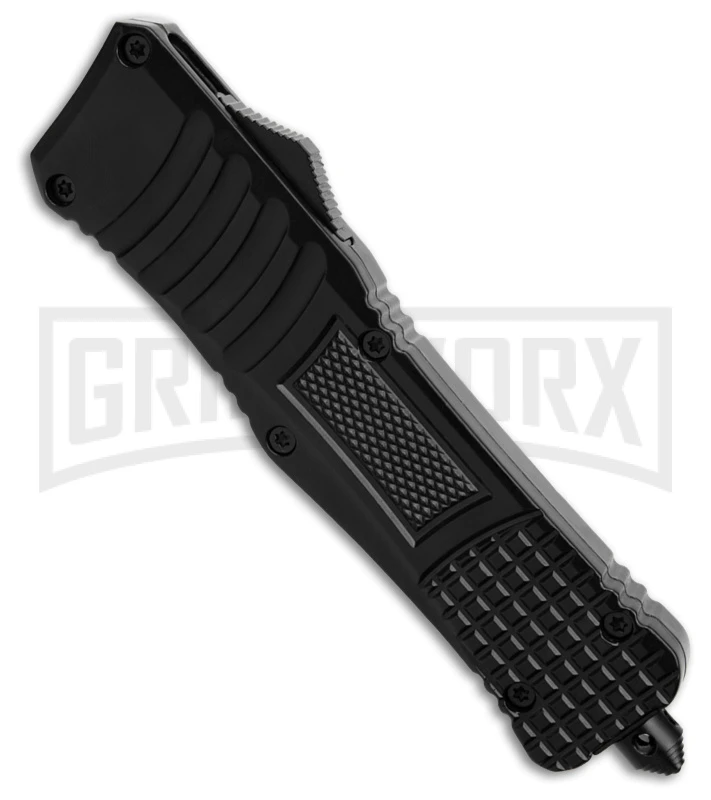 Rumble Black D/A OTF Automatic Knife Clip Point (3.75" Two Tone) - Image 2