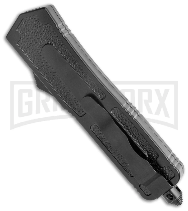 Rumble Black D/A OTF Automatic Knife - Dagger Black Serr - Image 3