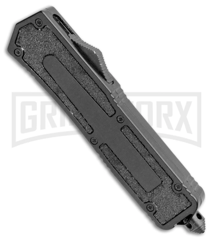 Rumble Black D/A OTF Automatic Knife - S/E Drop Point Two Tone Plain - Image 2