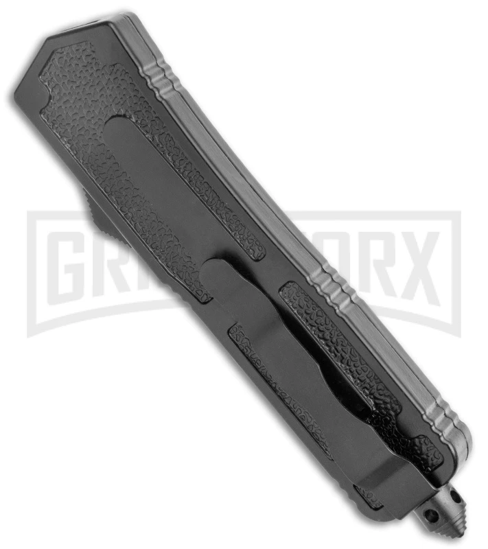 Rumble Black D/A OTF Automatic Knife Tanto Steel Wolf - Two Tone Plain - Image 3