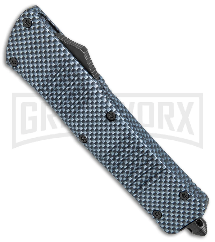 SDS Ultro Sim. Carbon Fiber OTF Auto Knife - Two Tone Drop Point - Image 2