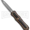 SKM Casket G-10 Automatic OTF Dagger Knife - Stonewash Plain