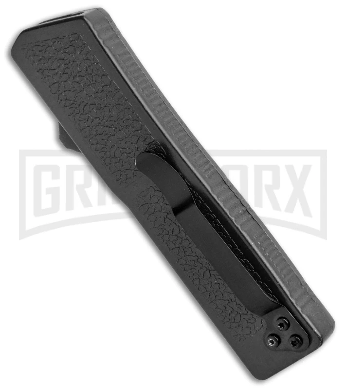 Thunder Black D/A OTF Automatic Knife - Black Plain - Image 3