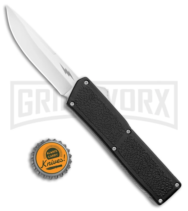 Thunder Black D/A OTF Automatic Knife - Satin Plain - Image 4