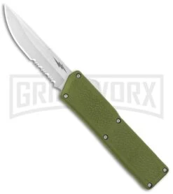 Thunder Green D/A OTF Automatic Knife - Satin Serrated