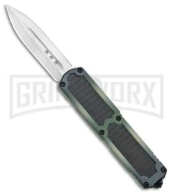 Titan Camo D/A OTF Sim Carbon Fiber Automatic Knife - Dagger Satin Plain