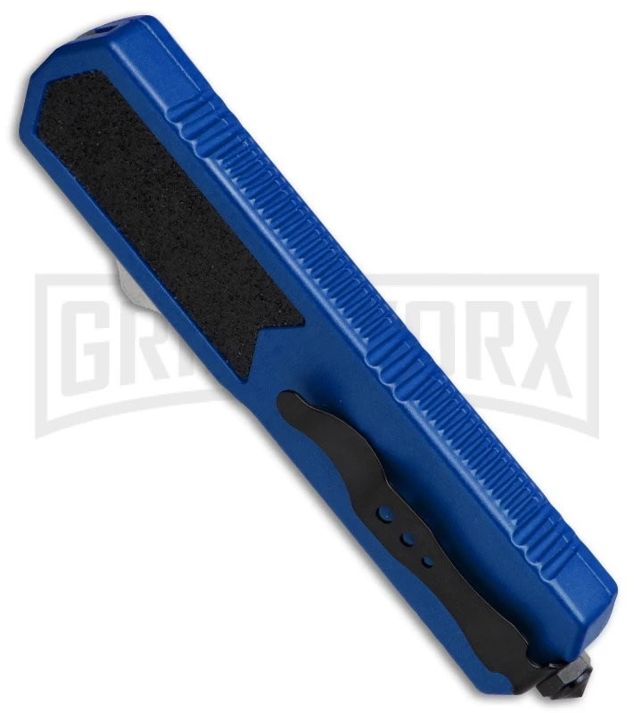 Titan Blue D/A OTF Automatic Knife - Dagger Black Plain - Image 3