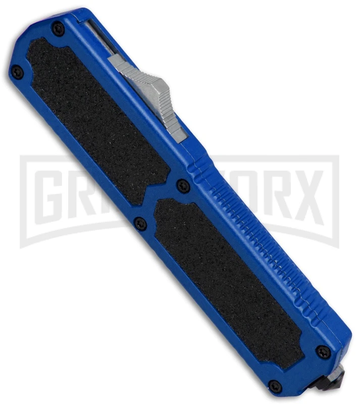 Titan Blue D/A OTF Automatic Knife - Dagger Black Plain - Image 2