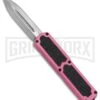 Titan Pink D/A OTF Automatic Knife - Dagger Satin Plain